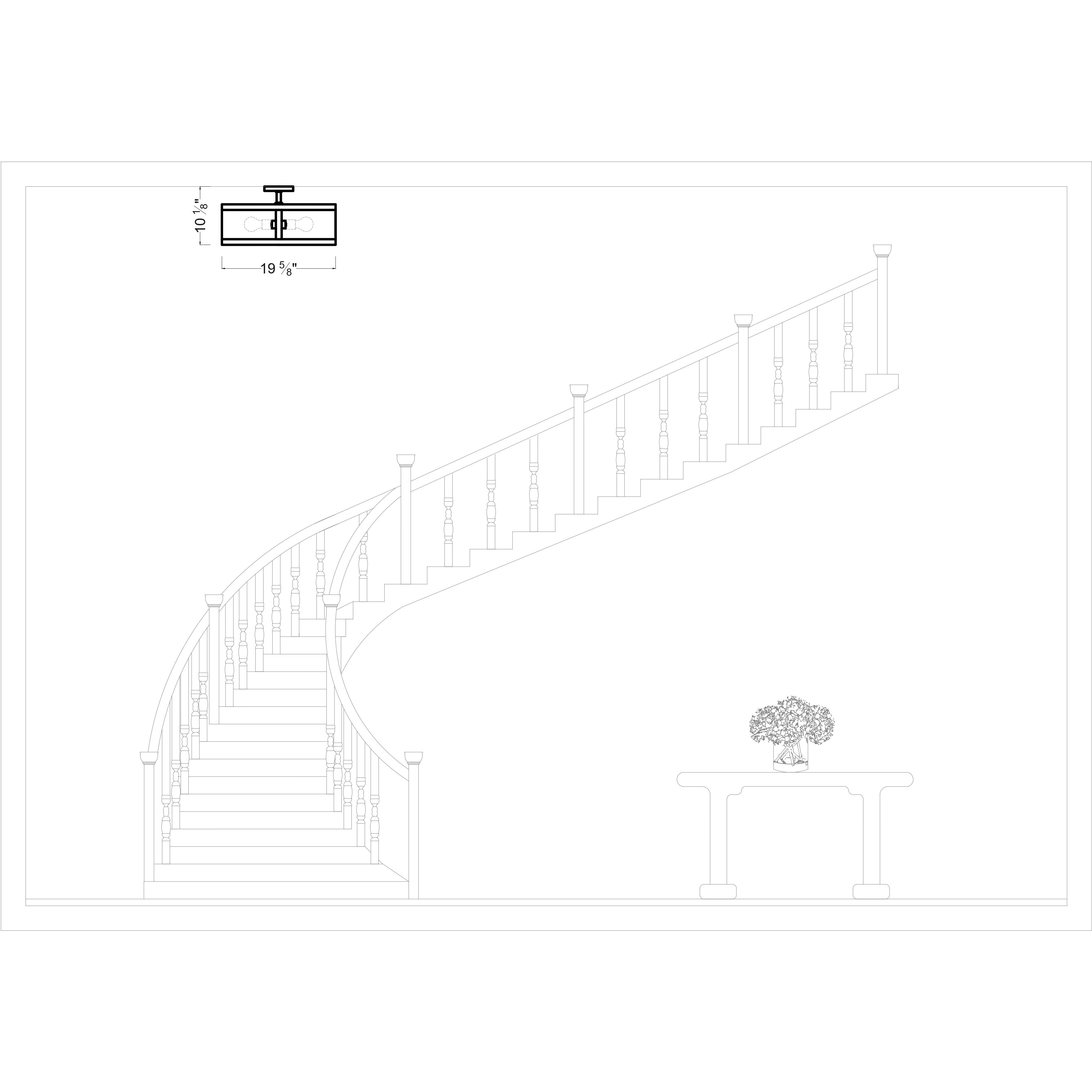 Sean Lavin Harrow 3 Light 19.63 inch Polished Nickel Semi-Flush Mount Ceiling Light