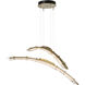 Glissade LED 43.5 inch Modern Brass Double Pendant Ceiling Light, Large