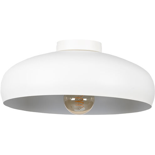 Mogano 1 Light 15.75 inch White Flush Mount Ceiling Light