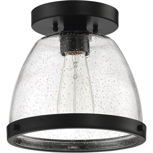 Lodie 1 Light 10 inch Flat Black Flushmount Ceiling Light