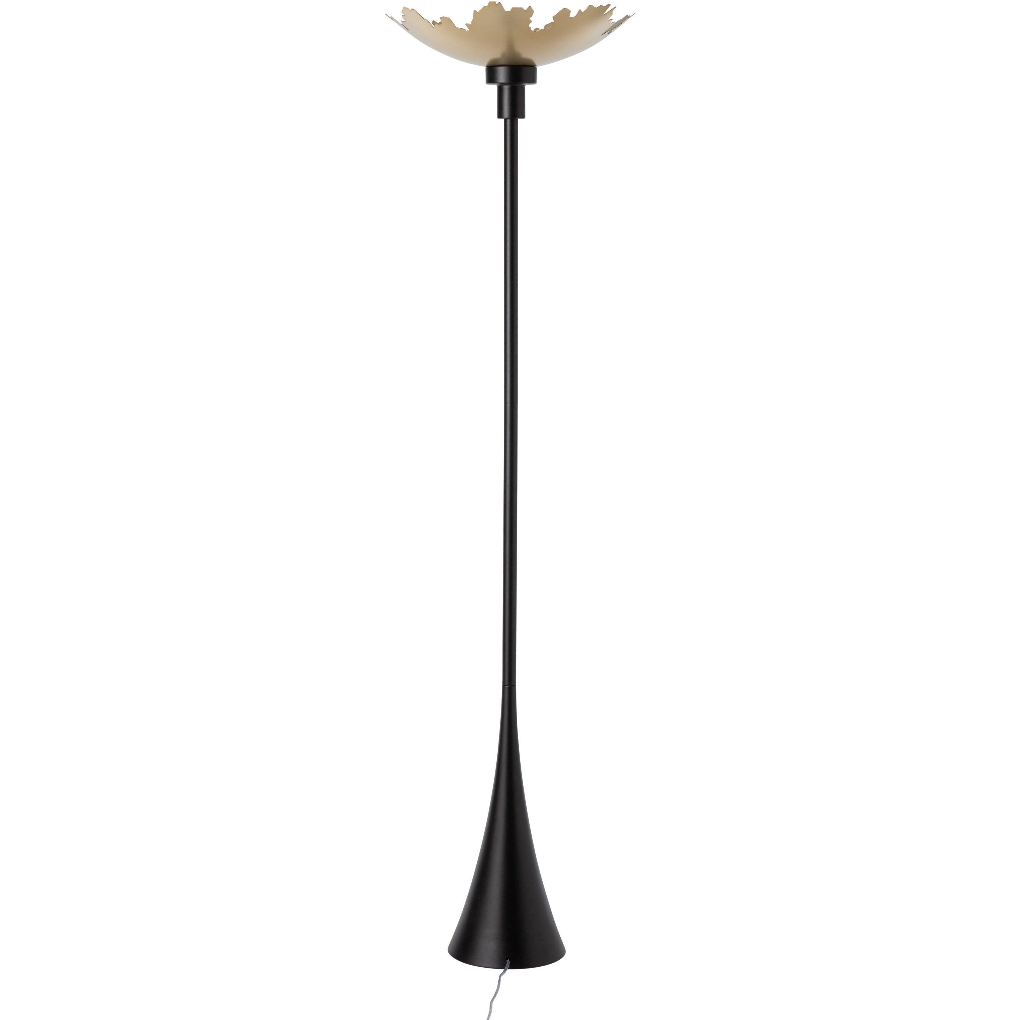Pangea 83.4 inch 60.00 watt White with Soft Gold Torchiere Portable Light in White and Soft Gold