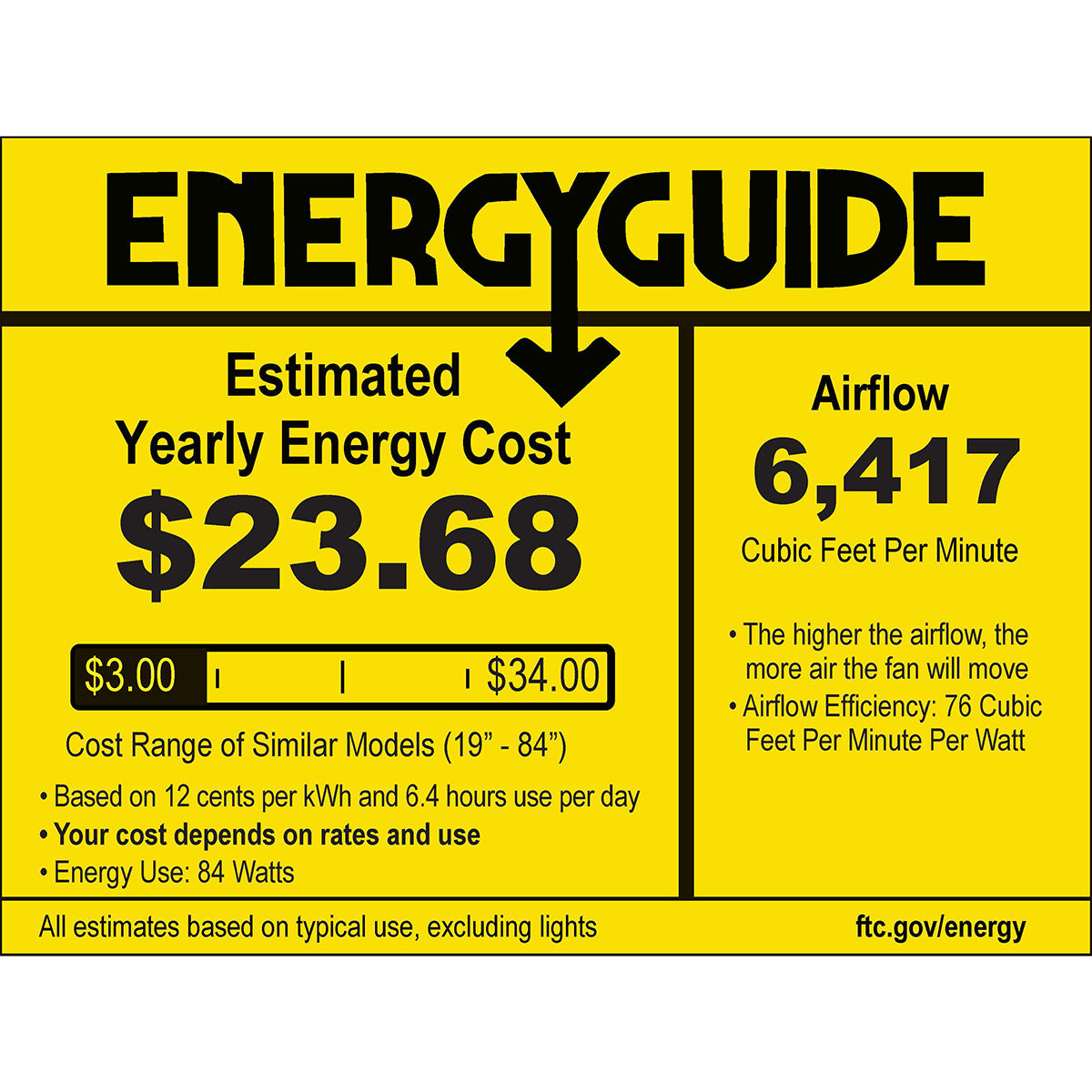 Kafe-XL 60 inch Coal Ceiling Fan