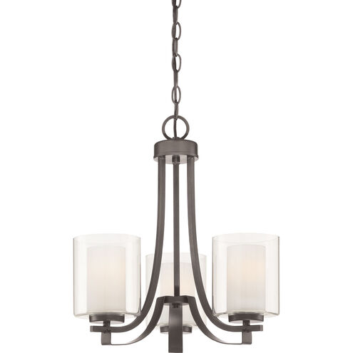 Parsons Studio 3 Light 18 inch Smoked Iron Chandelier Ceiling Light