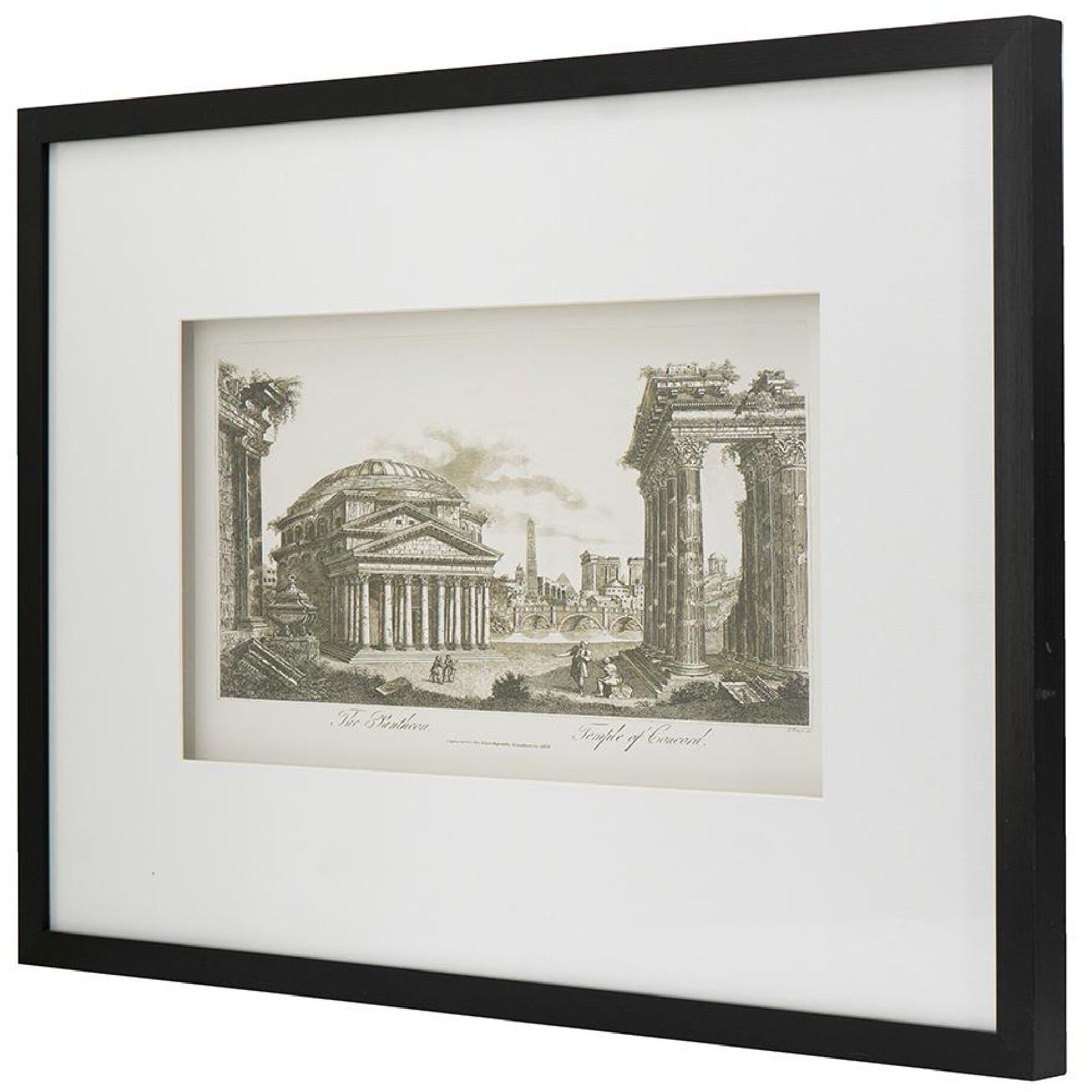 Smithsonian Black and Beige and Black Wall Art, The Pantheon Temple of Concord
