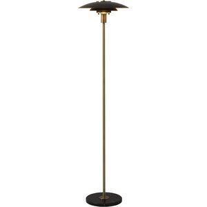 Rancho Mirage 61 inch 23.00 watt Matte Black and Weathered Brass Floor Lamp Portable Light