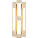 Conan LED 4 inch Beige Travertine and Aged Brass ADA Wall Sconce Wall Light