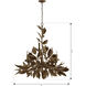Seraphine 11 Light 40 inch Weathered Gold Chandelier Ceiling Light