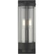 Hillcrest 2 Light 16 inch Textured Black Outdoor Wall Lantern