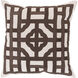 Chinese Gate 18 inch Dark Brown, Khaki Pillow Kit