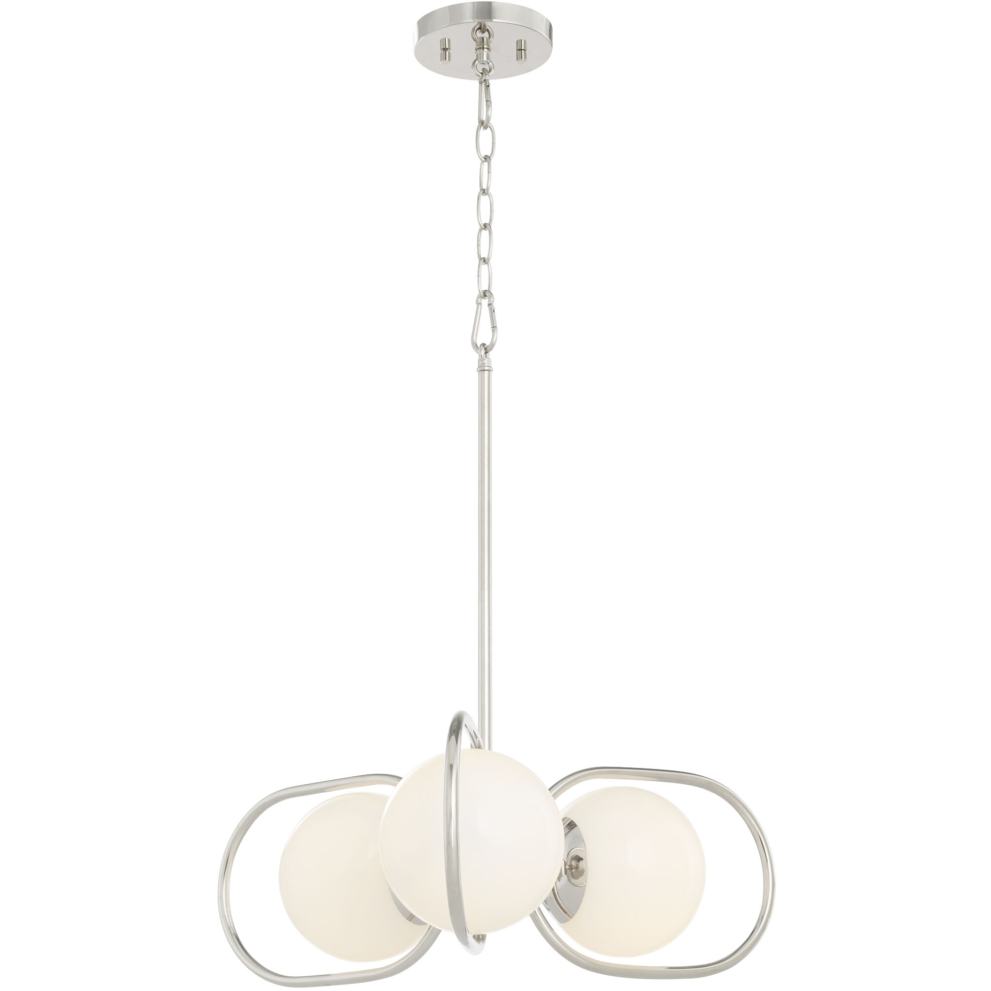 Belmont 3 Light 22.5 inch Polished Nickel Chandelier Ceiling Light