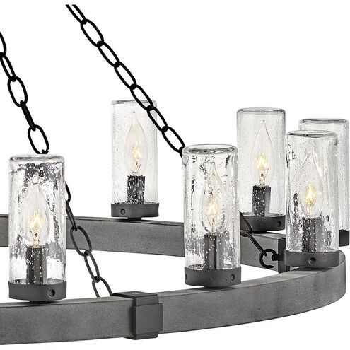 Open Air Sawyer LED 46 inch Aged Zinc with Distressed Black Outdoor Hanging