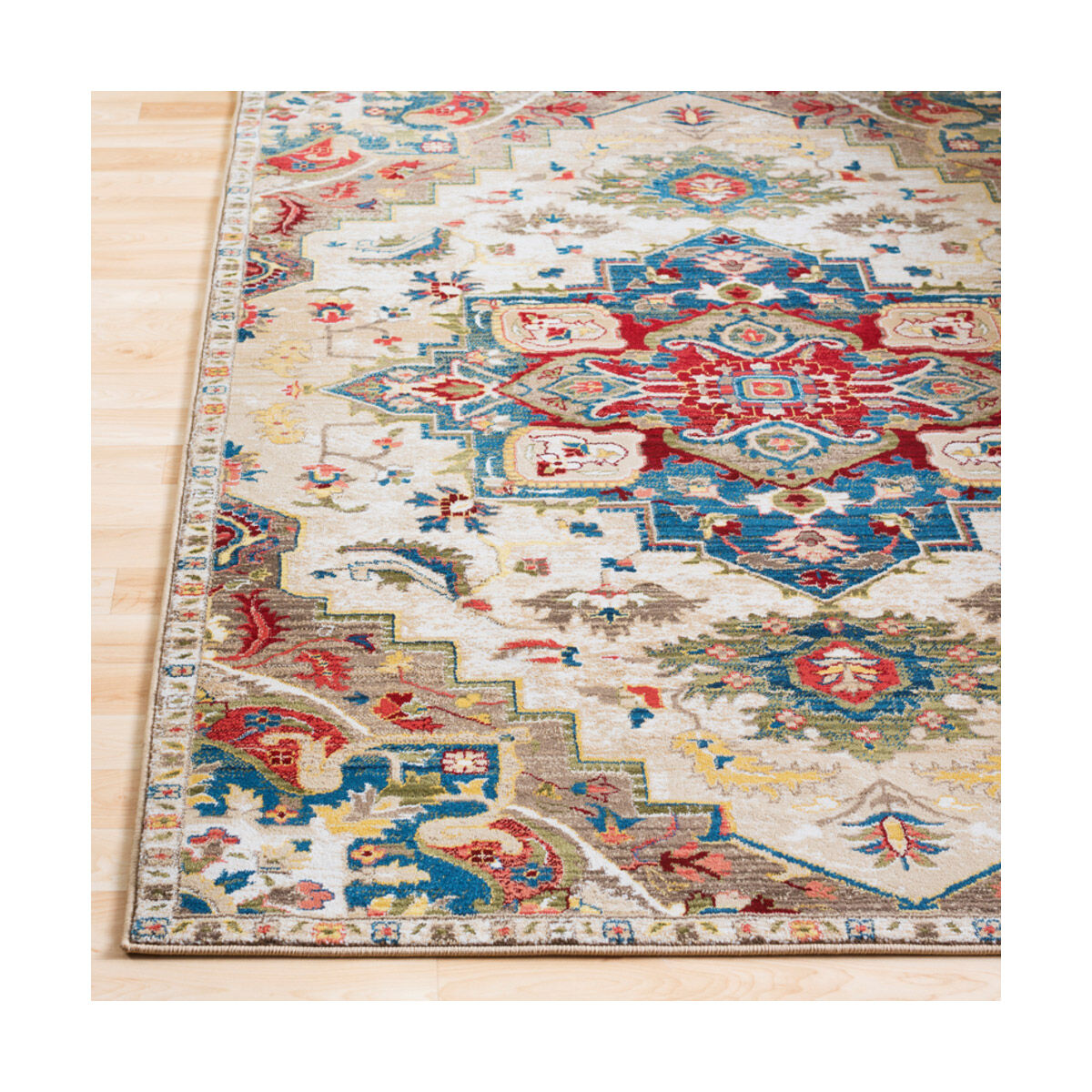 Hannibal 94 X 30 inch Navy/White/Khaki/Camel/Burnt Orange/Dark Red/Olive Rugs, Runner