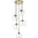 Baxter 5 Light 18 inch Satin Gold Pendant Ceiling Light