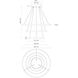 Cerchio LED 31.5 inch Black Chandelier Ceiling Light