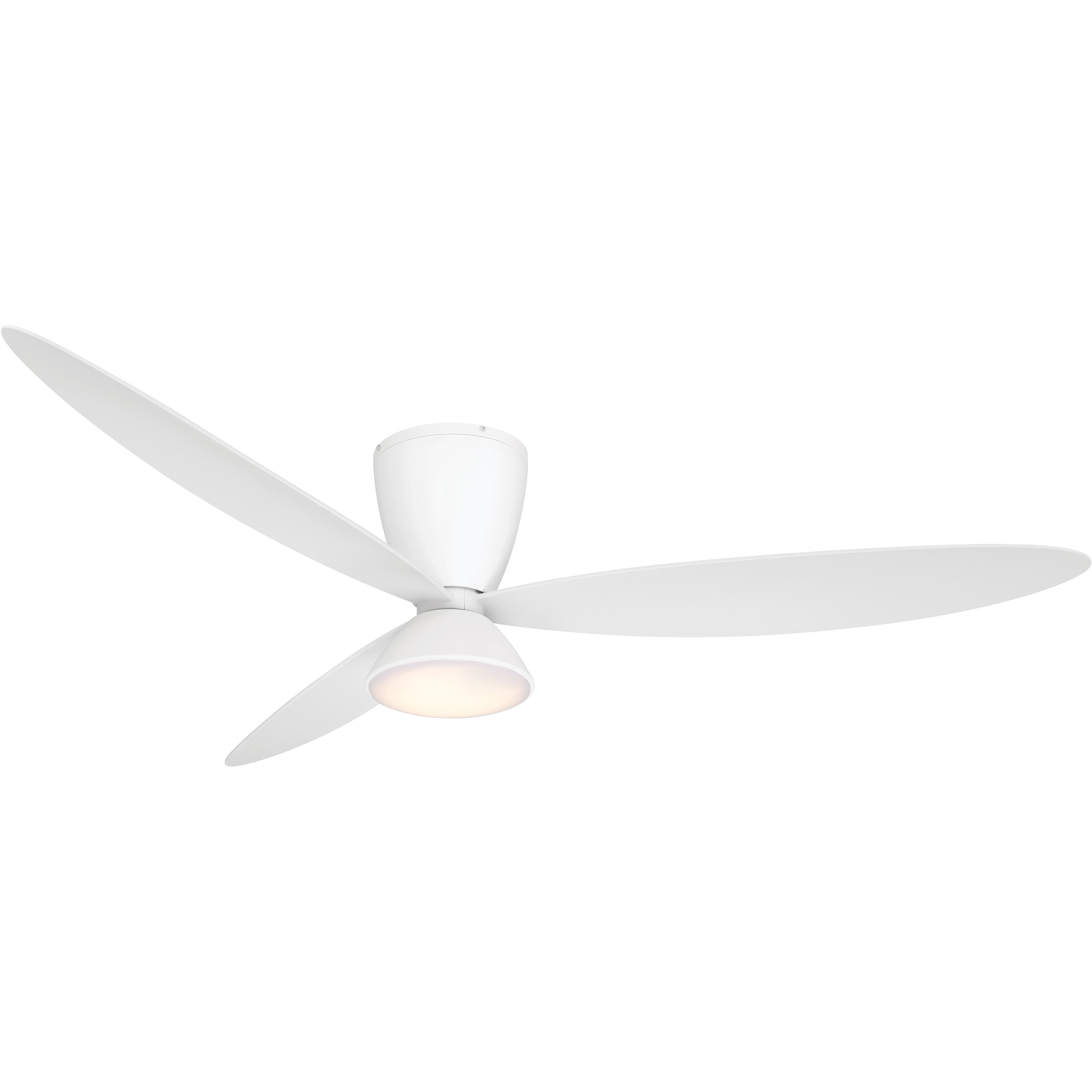 Hourglass 58 inch Flat White Smart Flush Mount