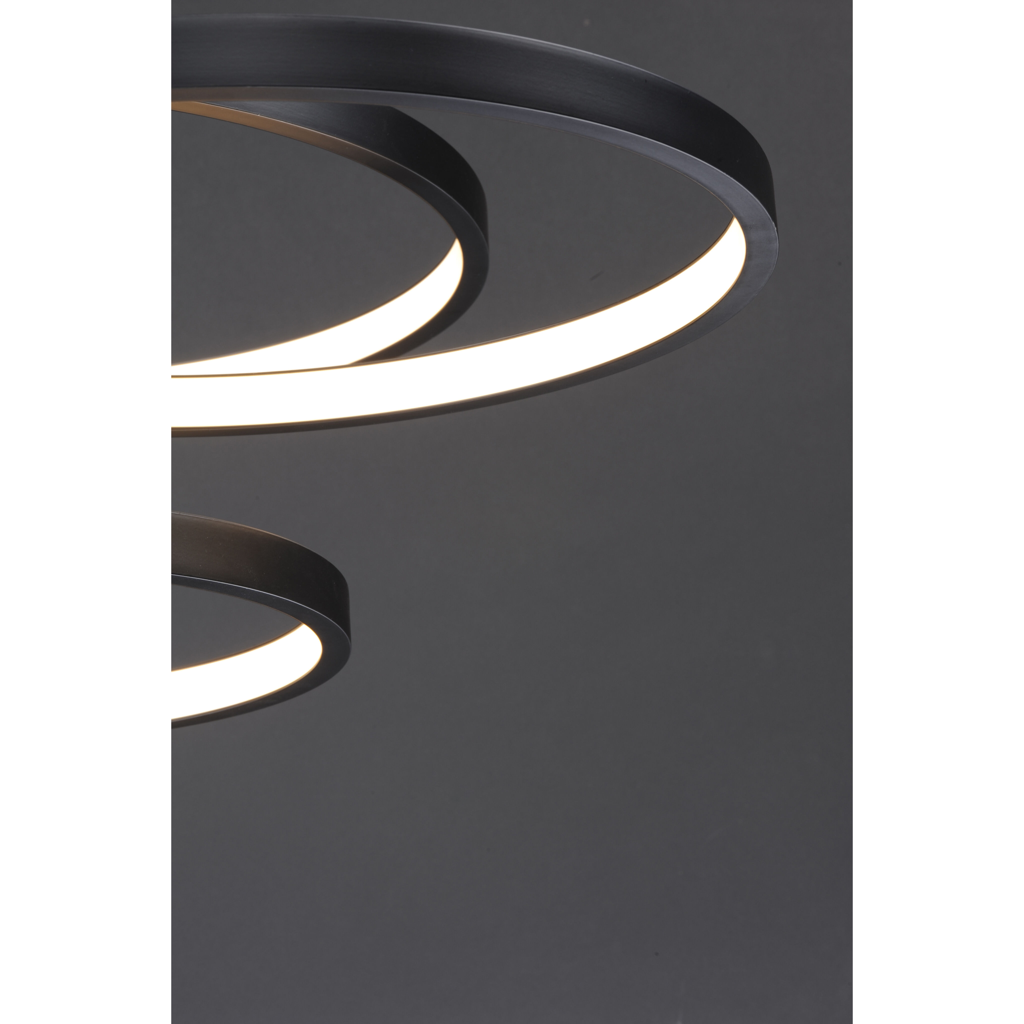 Hoopla LED 45.25 inch Black and Gold Multi-Light Pendant Ceiling Light