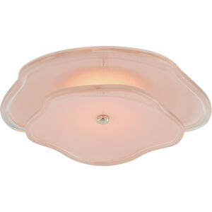 kate spade new york Leighton LED 14 inch Polished Nickel Layered Flush Mount Ceiling Light in Blush Tinted Glass