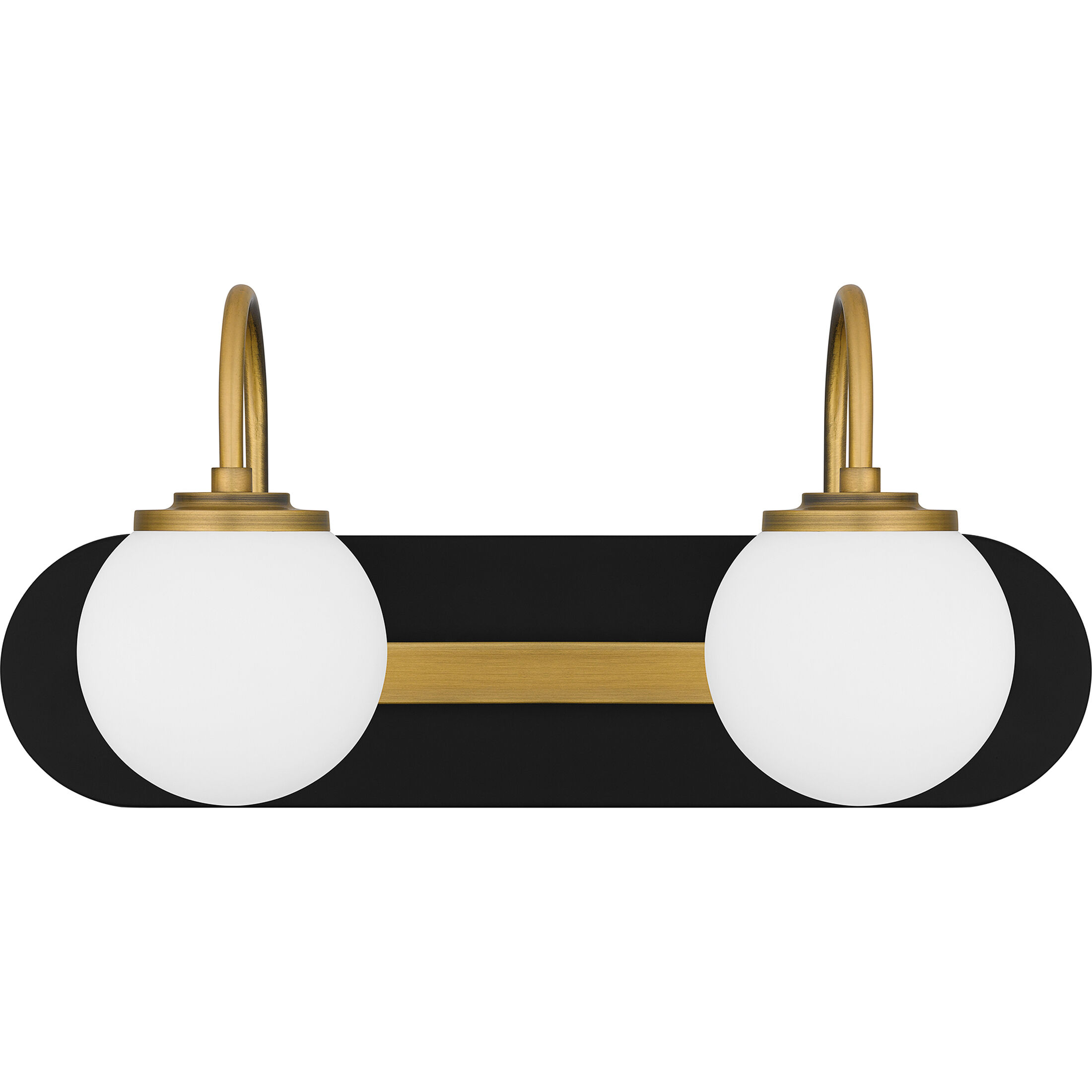 Desmond 2 Light 18 inch Matte Black Bath Light Wall Light, Medium