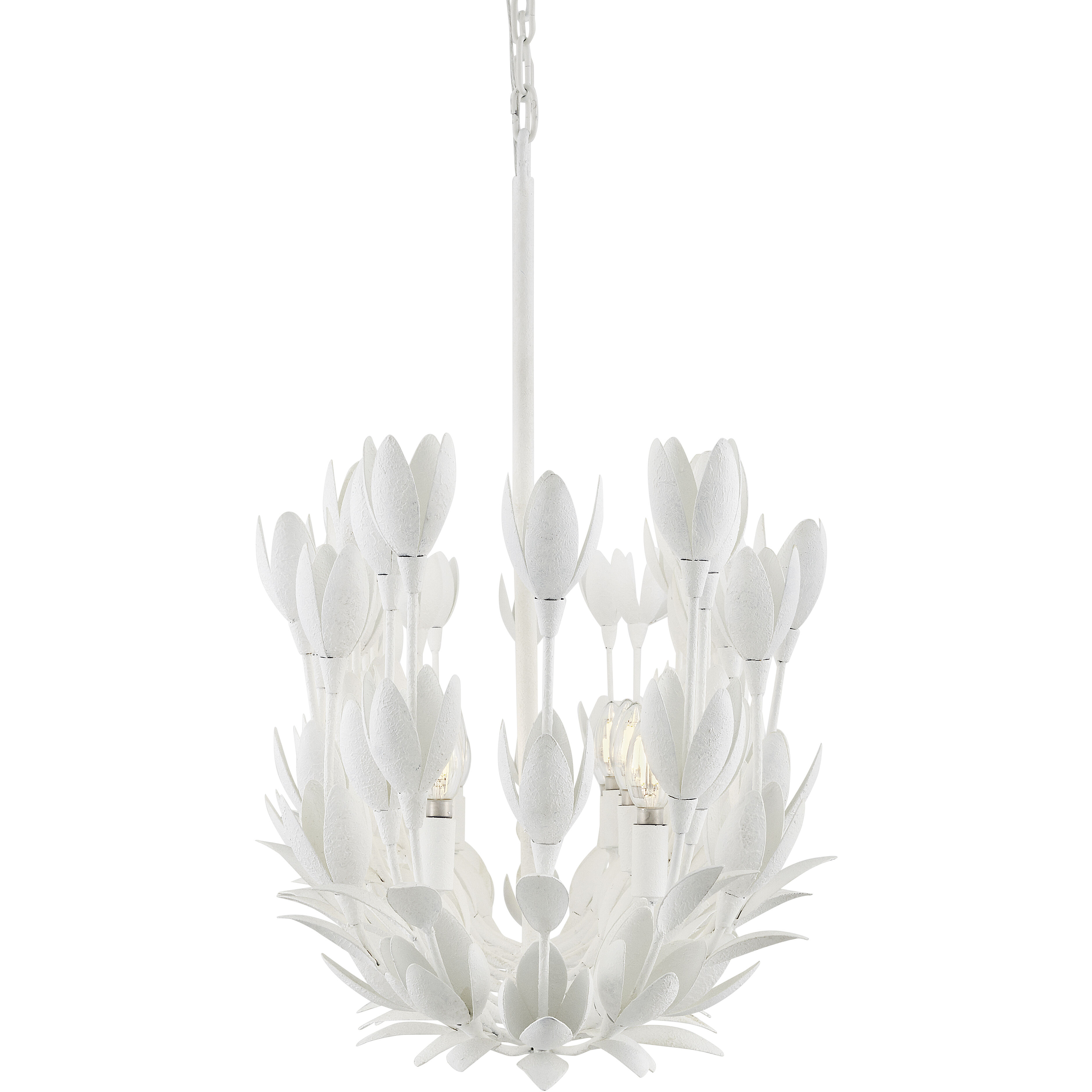 Lisa McDennon Flora 60 inch Textured Plaster Indoor Linear Chandelier Ceiling Light