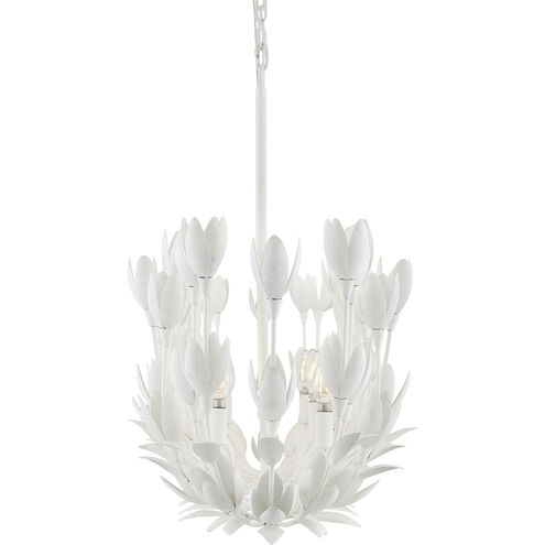 Lisa McDennon Flora LED 60 inch Textured Plaster Indoor Linear Chandelier Ceiling Light