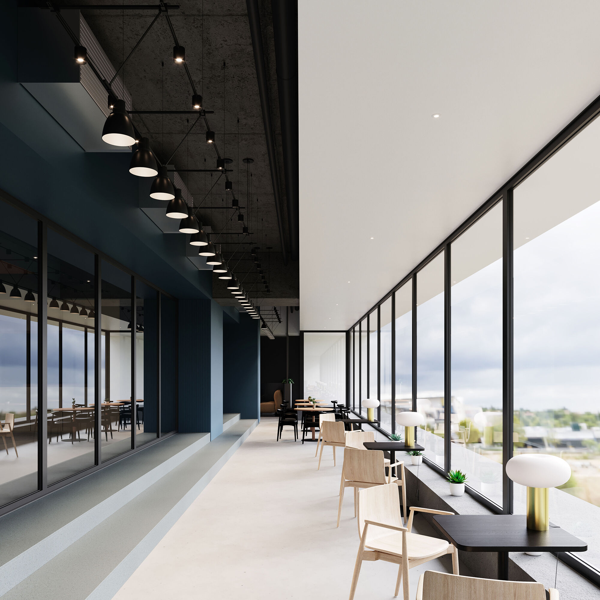 Suspenders LED 170 inch Satin Black Suspension Ceiling Light 