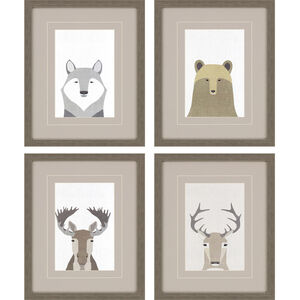 Wildlife Neutral and Gray and Beige and Brown Framed Art