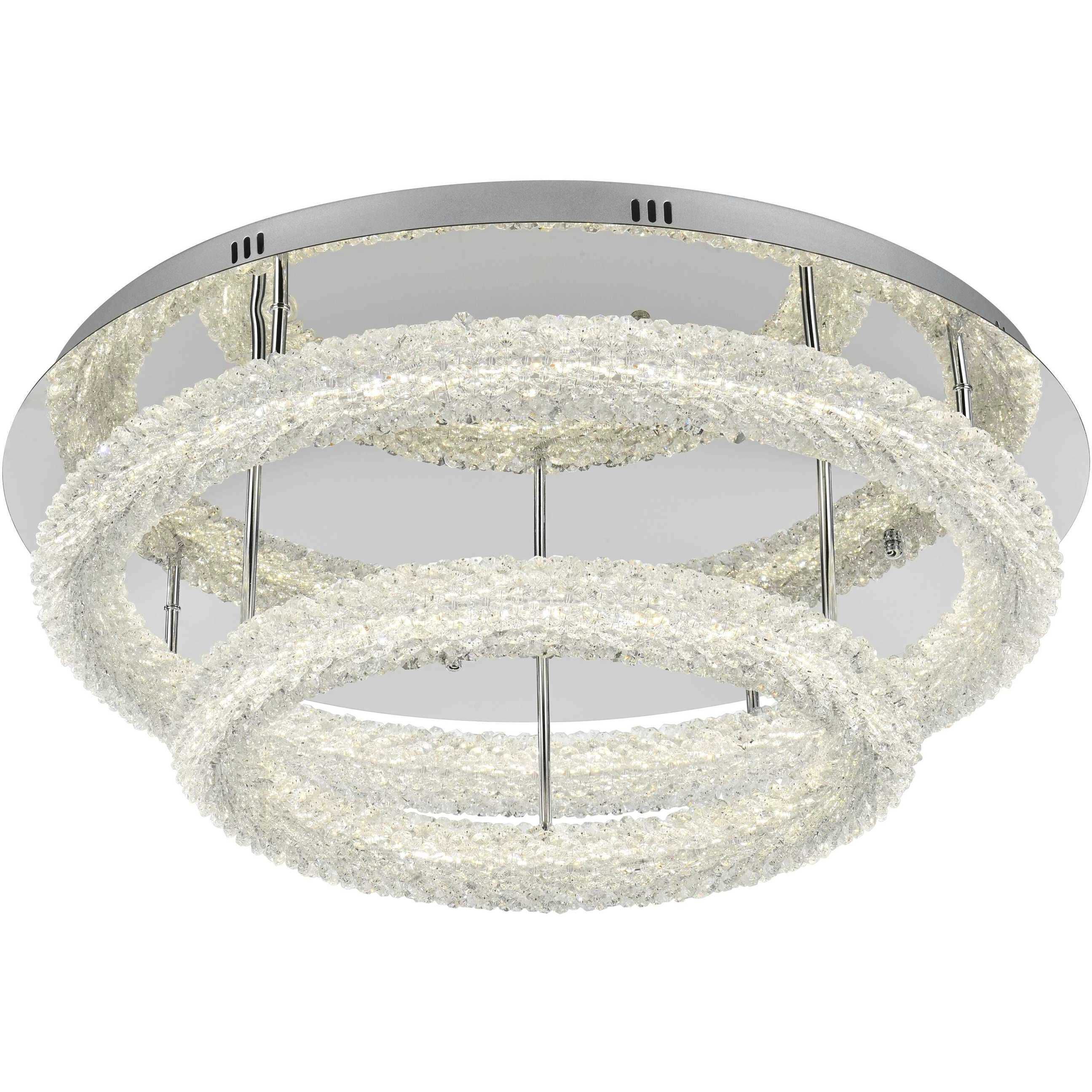 Bowen 2 Light 29.5 inch Chrome Flush Mount Ceiling Light