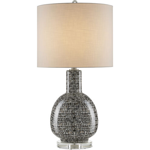 Marbury 29 inch 150 watt Black/White/Clear/Polished Nickel Table Lamp Portable Light