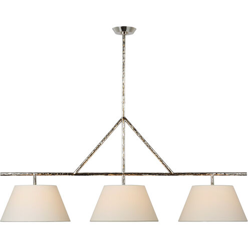Suzanne Kasler Collette LED 57.5 inch Polished Nickel Linear Pendant Ceiling Light, Large