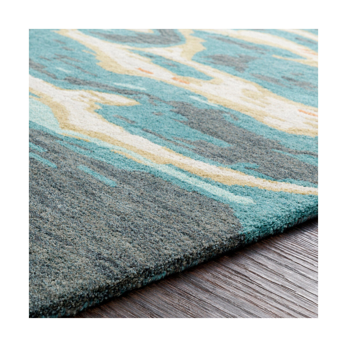 Artist Studio 36 X 24 inch Emerald/Olive/Taupe/Burnt Orange/Dark Brown Rugs, Wool