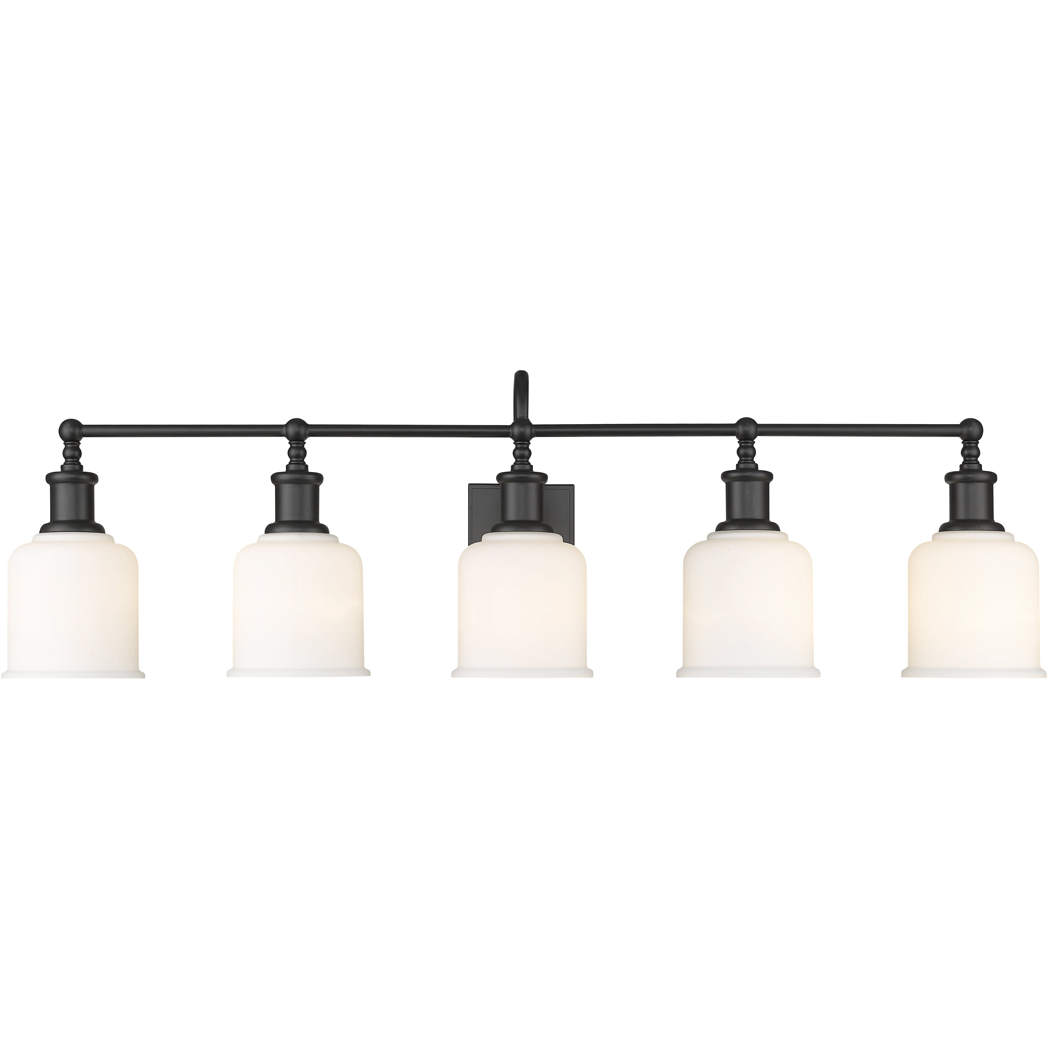 Bryant 5 Light 40.5 inch Matte Black Vanity Wall Light