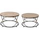 Fisher Island 30 inch Natural with Black Coffee Table