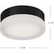 Bedford LED 5.88 inch Black/Frosted Flush Mount Ceiling Light, Round