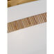 AH by Alexa Hampton Cordtlandt 3 Light 19 inch Burnished Brass with Rattan Semi-Flush Mount Ceiling Light
