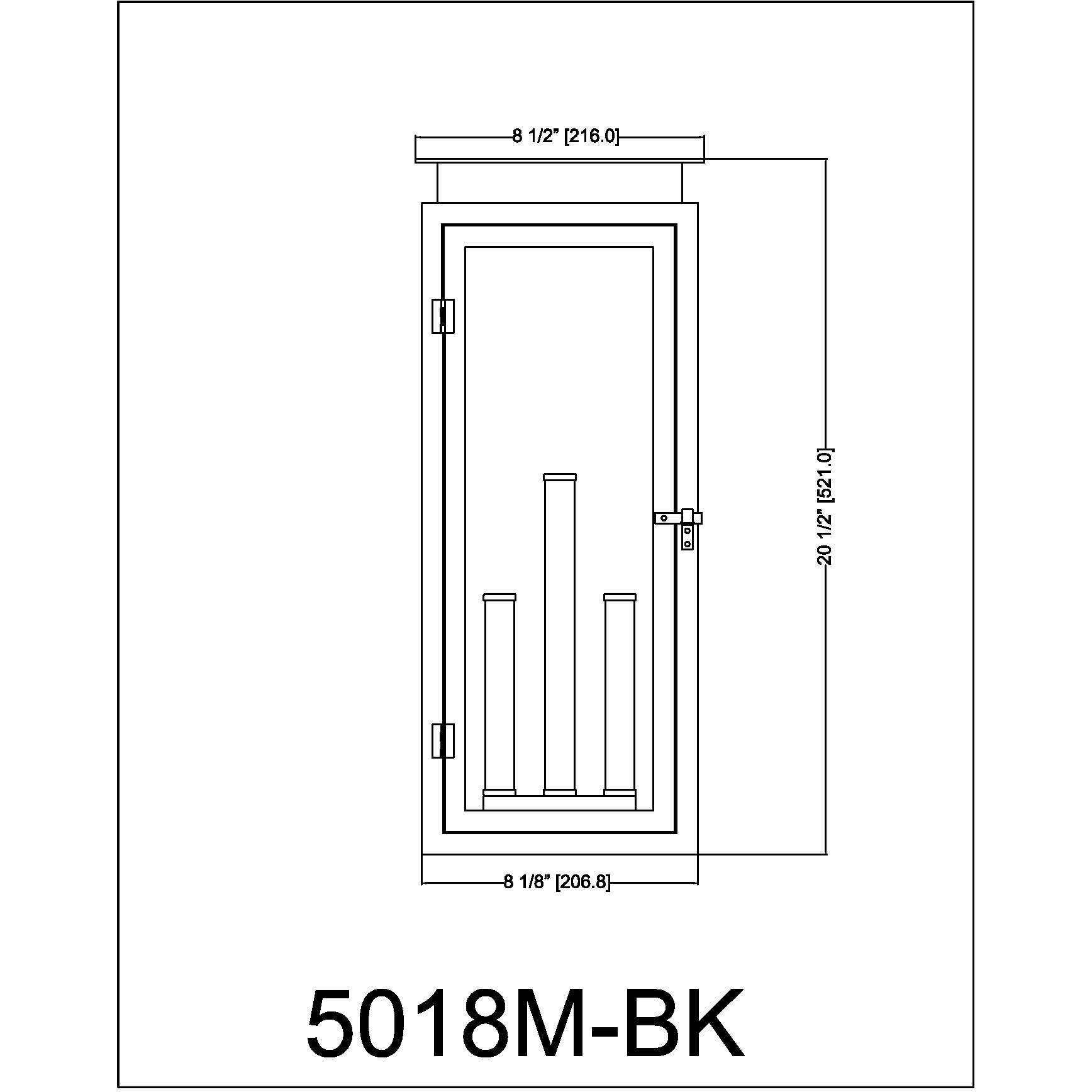 Nova 3 Light 20.5 inch Black Outdoor Wall Light in Clear Glass