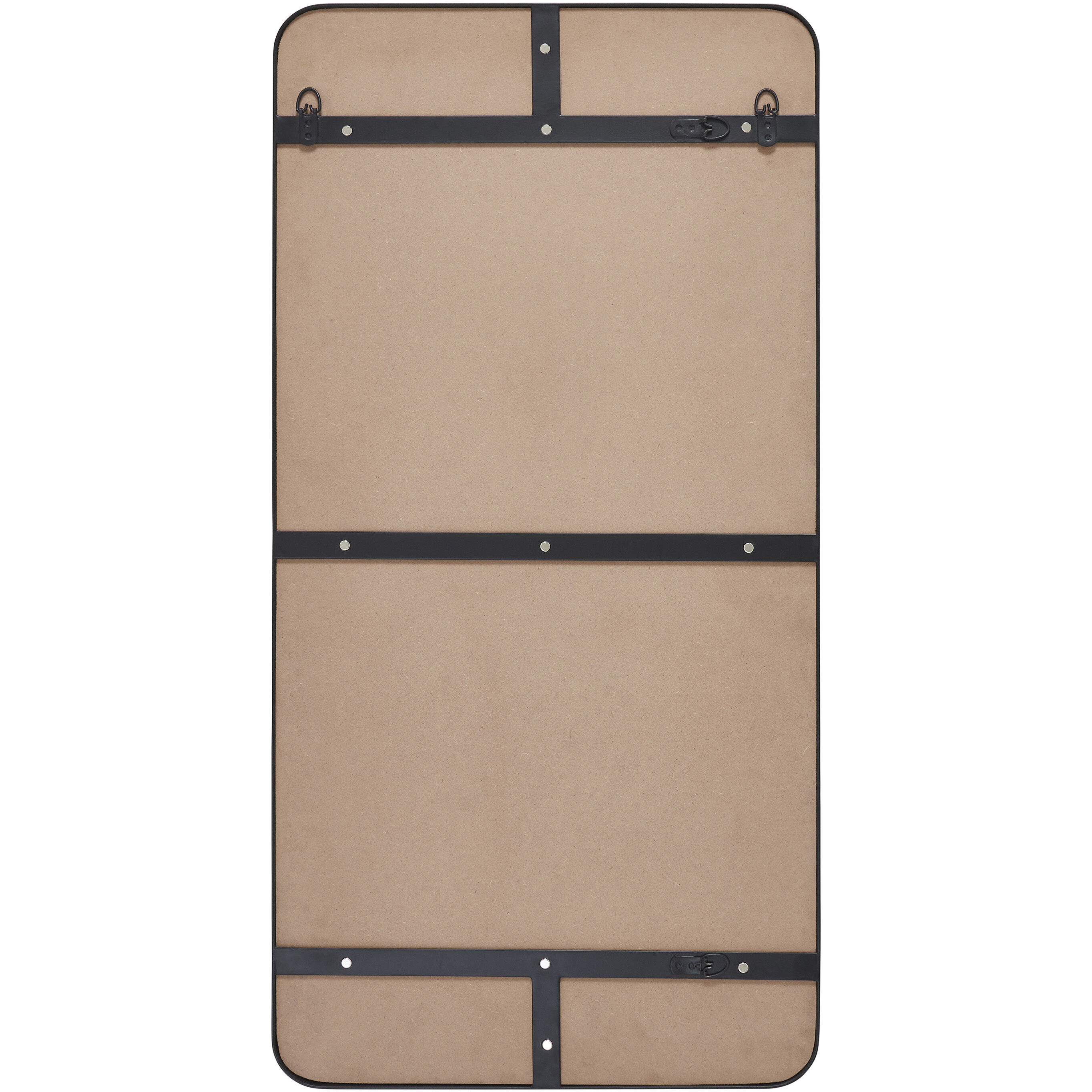 Glencoe 40 X 20 inch Matte Black Wall Mirror