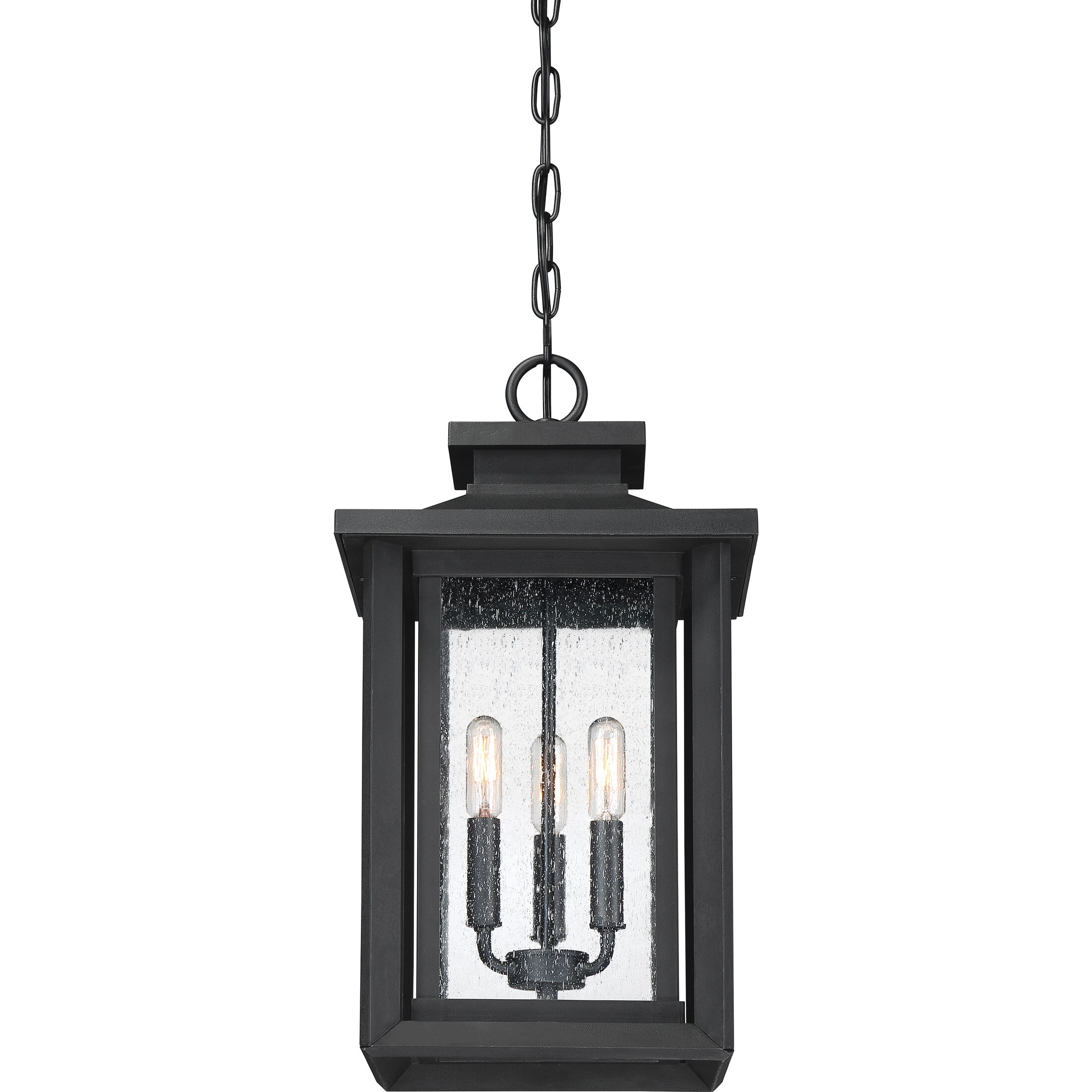 Wakefield 3 Light 11 inch Earth Black Outdoor Hanging Lantern