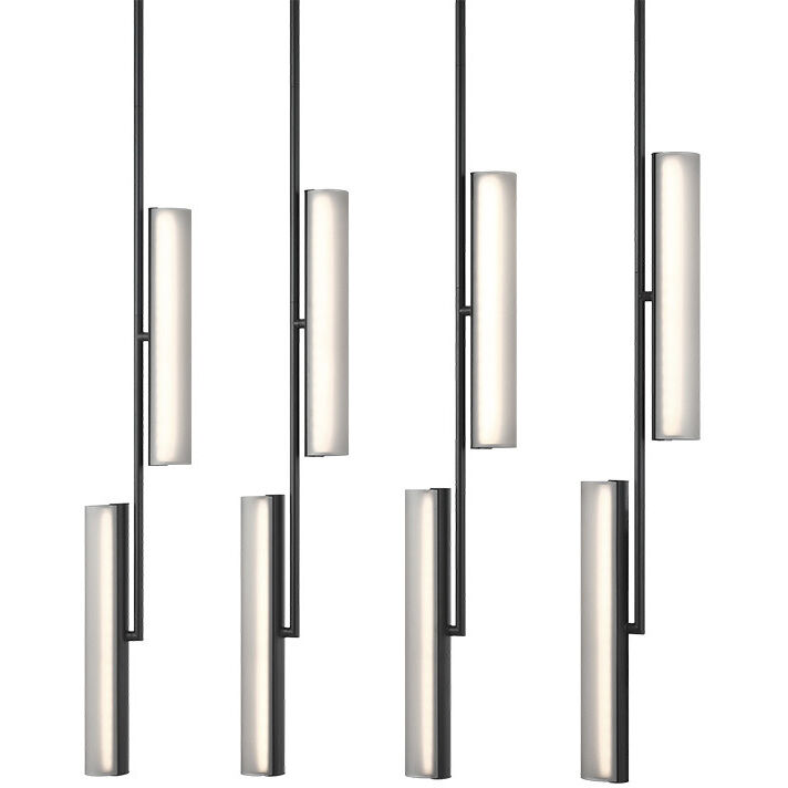 Axis LED 36.13 inch Matte Black Pendant Ceiling Light in Smoke