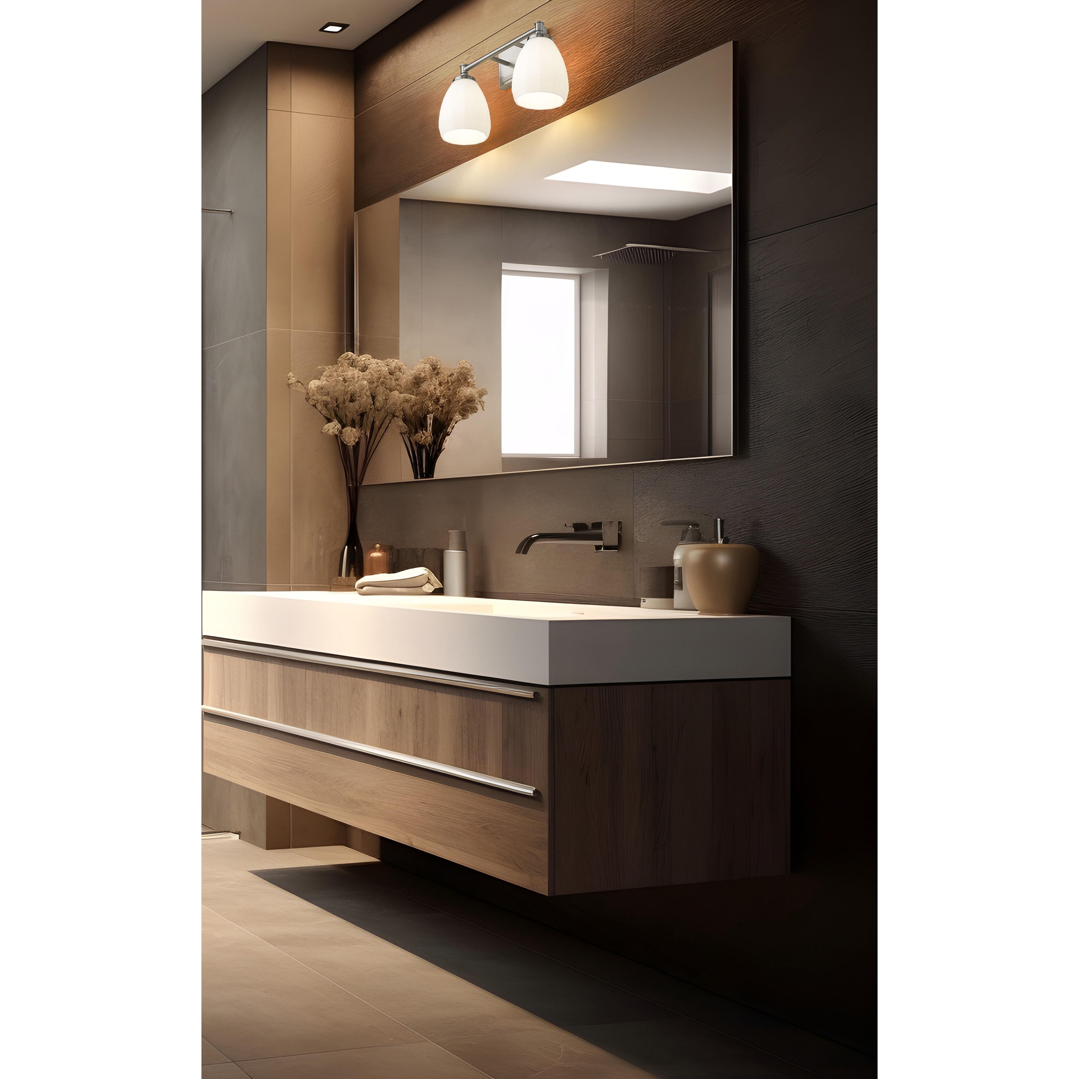 Oren 2 Light 16 inch Brushed Nickel Bath Vanity Light Wall Light