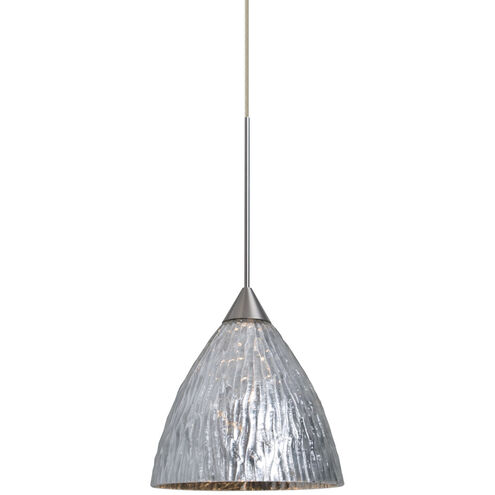 Eve 1 Light Satin Nickel Cord Pendant Ceiling Light