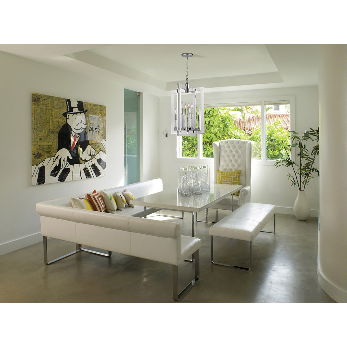 Wellington 8 Light 17.5 inch Polished Nickel Pendant Ceiling Light