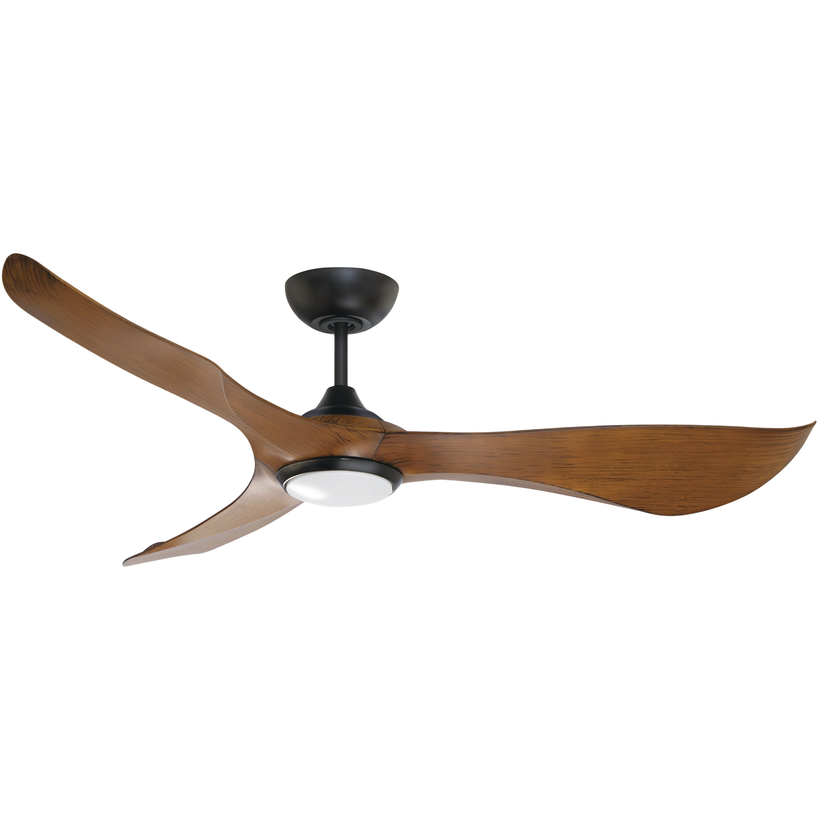 Keanu 56 inch Black and Walnut Outdoor Ceiling Fan