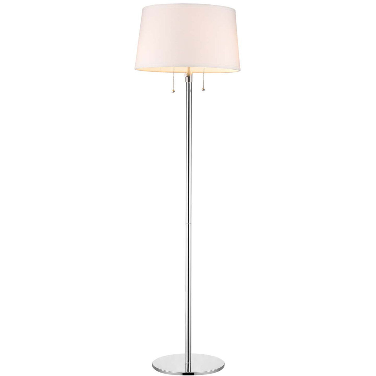 Urban Basic 53 inch 100.00 watt Polished Chrome Floor Lamp Portable Light