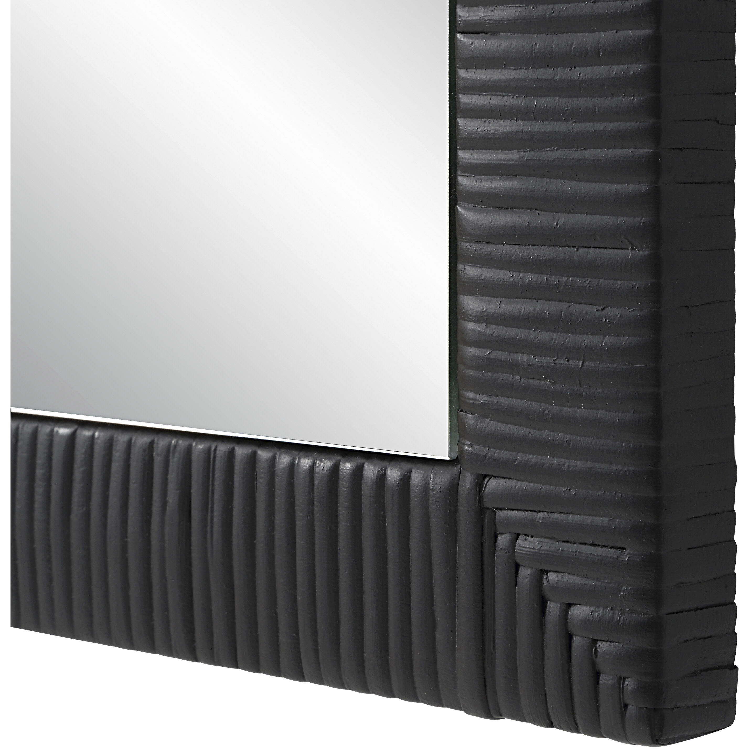 Prilly 36 X 24 inch Matte Black Wall Mirror