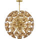 Maya 12 Light 30 inch Unlacquered Brass Chandelier Ceiling Light in Light Amber