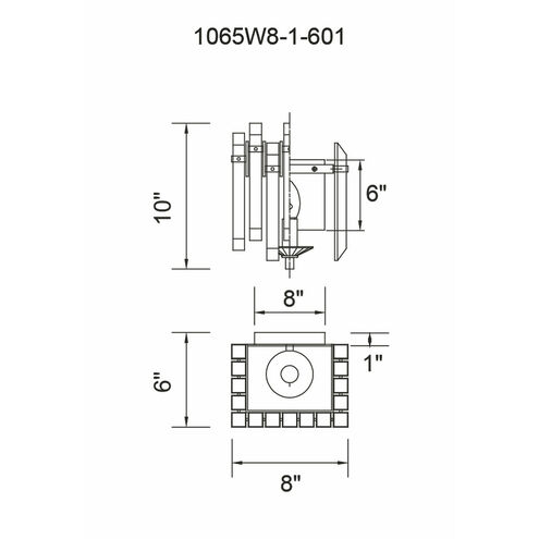 Henrietta 1 Light 8 inch Chrome Wall Light