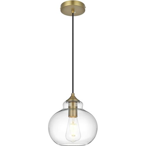 Destry 1 Light 8 inch Satin Gold Pendant Ceiling Light