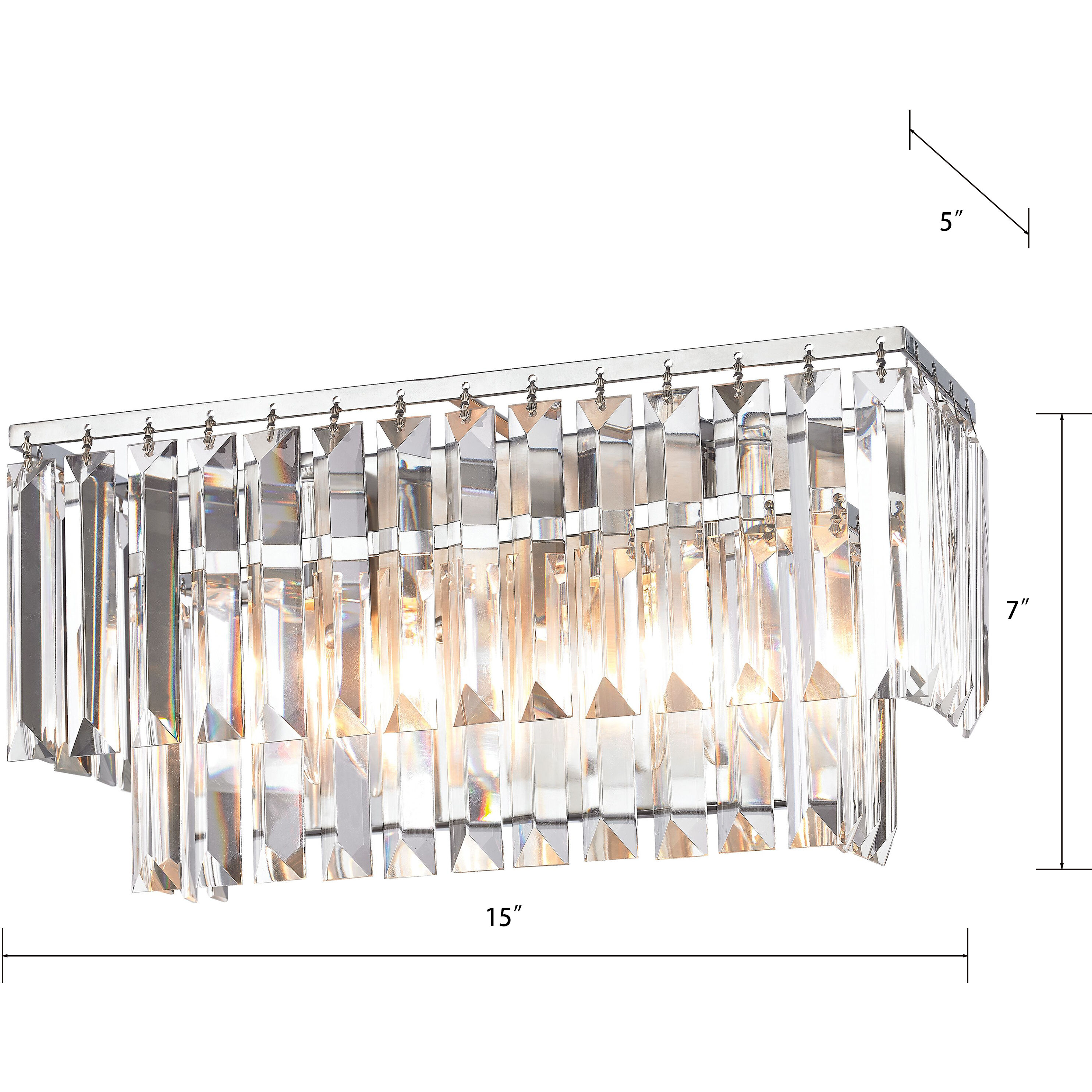 Palacial Vanity Light Wall Light in Polished Chrome