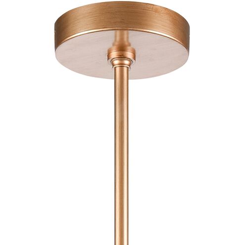 Freeform LED 57 inch Antique Gold Leaf Linear Chandelier Ceiling Light, Converts to Semi Flush