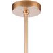Freeform LED 57 inch Antique Gold Leaf Linear Chandelier Ceiling Light, Converts to Semi Flush